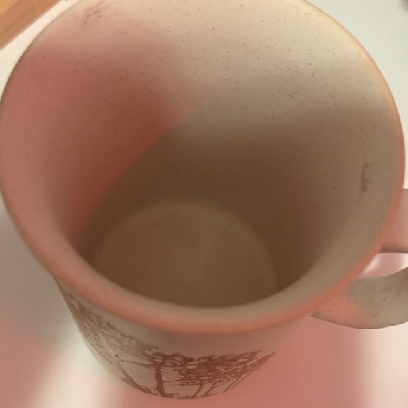 Vintage Korean Tree Design speckled beige and brown Mug - Picture 4 of 4